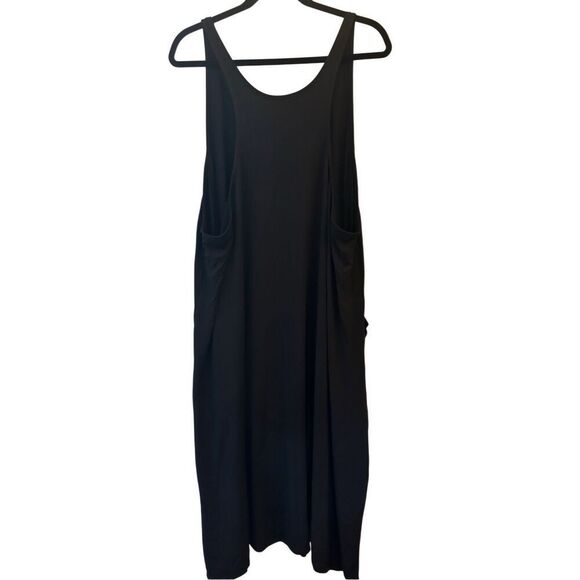 Eileen Fisher A-line midi jersey Jumper Dress sz L Lagenlook pockets layered - Picture 5 of 12